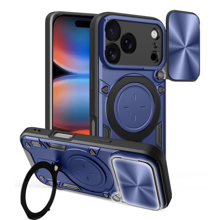 CD Texture Sliding Camshield Magnetic Holder Phone Case, For iPhone 18 Pro, For iPhone 18 Pro Max, For iPhone 17e / 16e, For iPhone 17 Pro Max, For iPhone 17 Pro, For iPhone 17, For iPhone Air, For iPhone 16 Pro Max