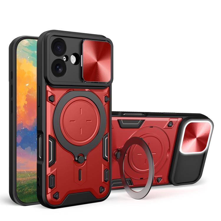 CD Texture Sliding Camshield Magnetic Holder Phone Case, For iPhone 18 Pro, For iPhone 18 Pro Max, For iPhone 17e / 16e, For iPhone 17 Pro Max, For iPhone 17 Pro, For iPhone 17, For iPhone Air, For iPhone 16 Pro Max