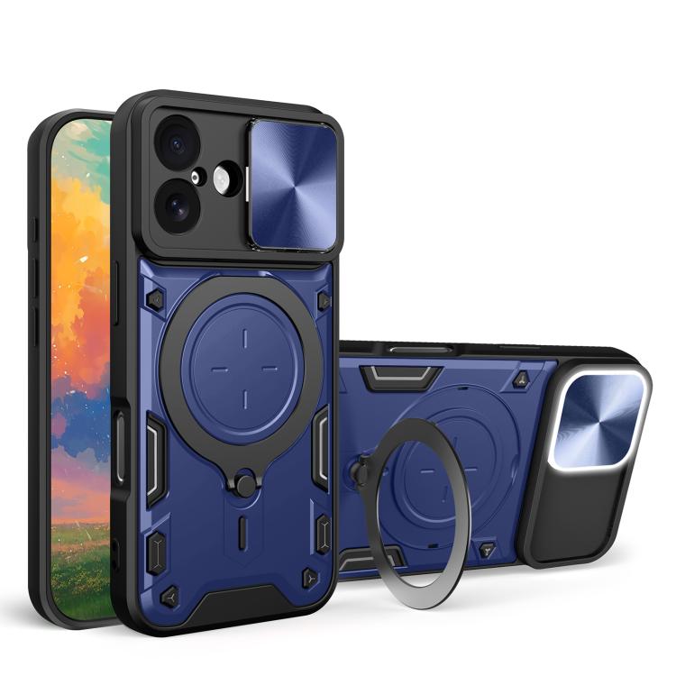 CD Texture Sliding Camshield Magnetic Holder Phone Case, For iPhone 18 Pro, For iPhone 18 Pro Max, For iPhone 17e / 16e, For iPhone 17 Pro Max, For iPhone 17 Pro, For iPhone 17, For iPhone Air, For iPhone 16 Pro Max