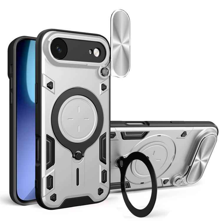 CD Texture Sliding Camshield Magnetic Holder Phone Case, For iPhone 17e / 16e, For iPhone 17 Pro Max, For iPhone 17 Pro, For iPhone 17, For iPhone Air, For iPhone 16 Pro Max, For iPhone 16 Pro, For iPhone 16 Plus