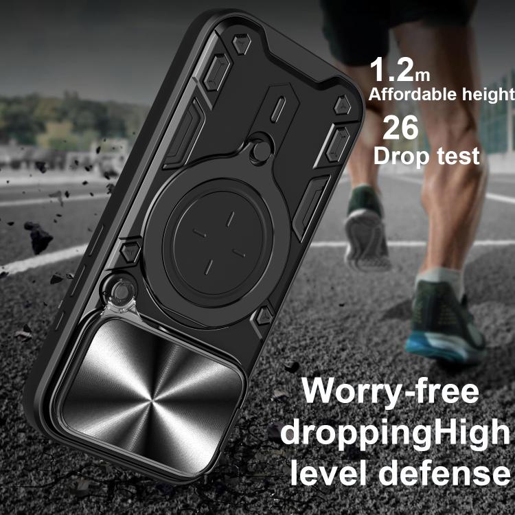 CD Texture Sliding Camshield Magnetic Holder Phone Case, For iPhone 18 Pro, For iPhone 18 Pro Max, For iPhone 17e / 16e, For iPhone 17 Pro Max, For iPhone 17 Pro, For iPhone 17, For iPhone Air, For iPhone 16 Pro Max