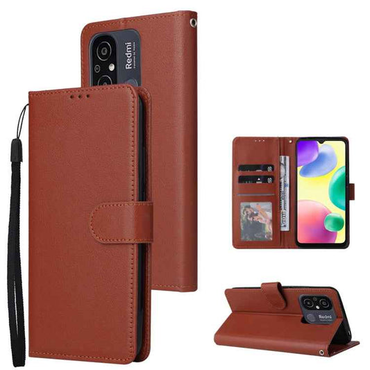Multifunctional 3 Card Slots Leather Phone Case
