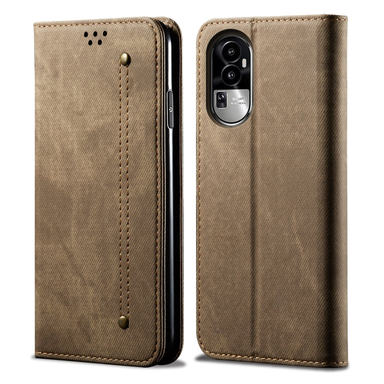 Denim Texture Casual Style Horizontal Flip Leather Case