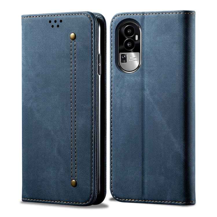 Denim Texture Casual Style Horizontal Flip Leather Case