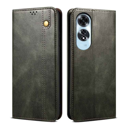 Oil Wax Crazy Horse Texture Leather Phone Case