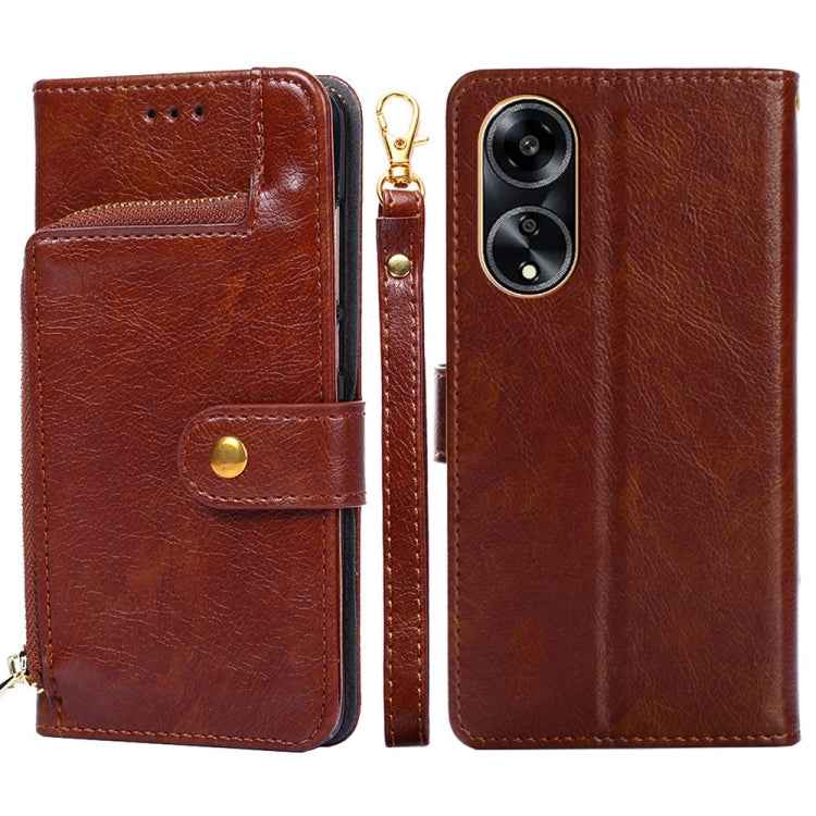 Zipper Bag Leather Phone Case, For OPPO Reno10 Pro+ 5G, For OPPO A1 5G