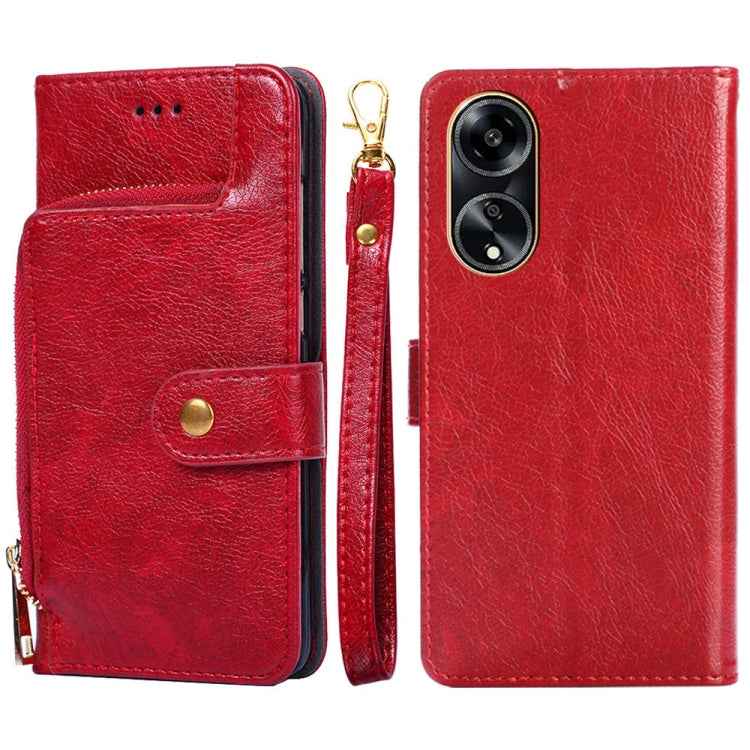 Zipper Bag Leather Phone Case, For OPPO Reno10 Pro+ 5G, For OPPO A1 5G