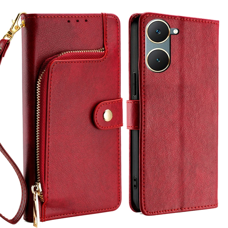 Zipper Bag Leather Phone Case, For vivo iQOO Z9 Turbo, For vivo Y03 4G, For vivo Y100 5G IDN, For vivo Y78 Plus 5G