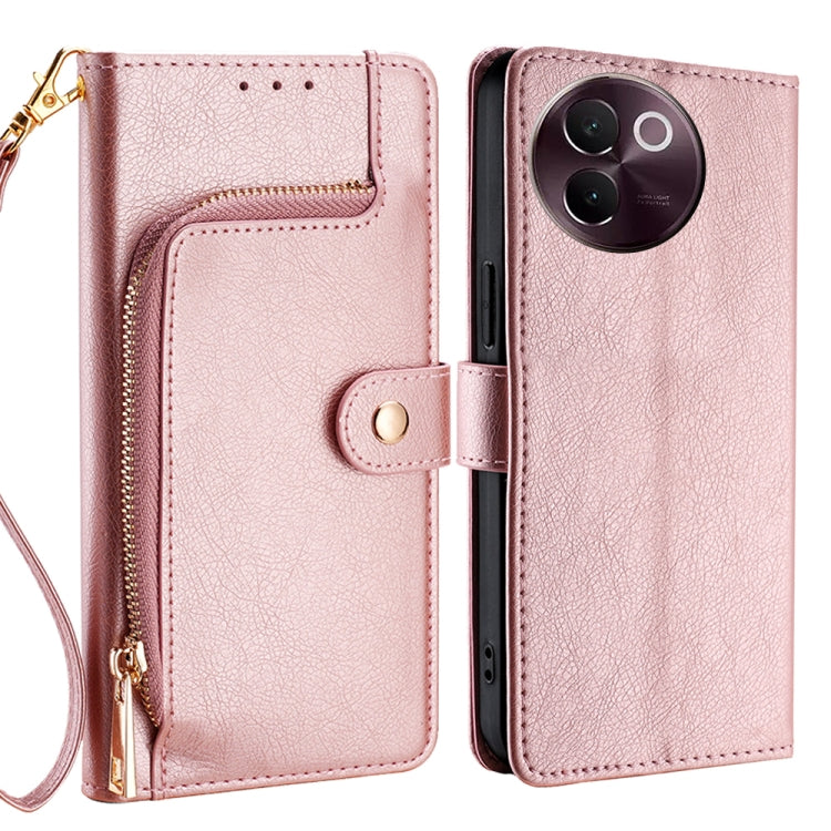 Zipper Bag Leather Phone Case, For vivo X100s, For vivo Y38 5G / T3x Global, For vivo V30e 5G Global, For vivo iQOO Z9x 5G, For vivo iQOO Z9 Turbo, For vivo Y03 4G, For vivo Y100 5G IDN, For vivo Y78 Plus 5G