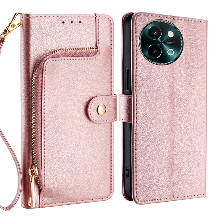 Zipper Bag Leather Phone Case, For vivo X100s, For vivo Y38 5G / T3x Global, For vivo V30e 5G Global, For vivo iQOO Z9x 5G, For vivo iQOO Z9 Turbo, For vivo Y03 4G, For vivo Y100 5G IDN, For vivo Y78 Plus 5G