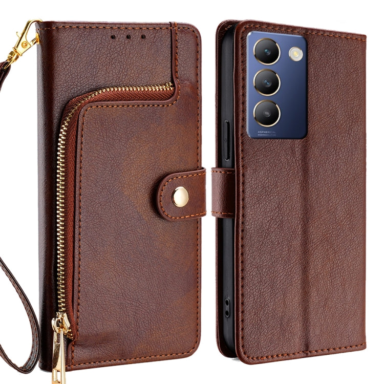 Zipper Bag Leather Phone Case, For vivo iQOO Z9 Turbo, For vivo Y03 4G, For vivo Y100 5G IDN, For vivo Y78 Plus 5G