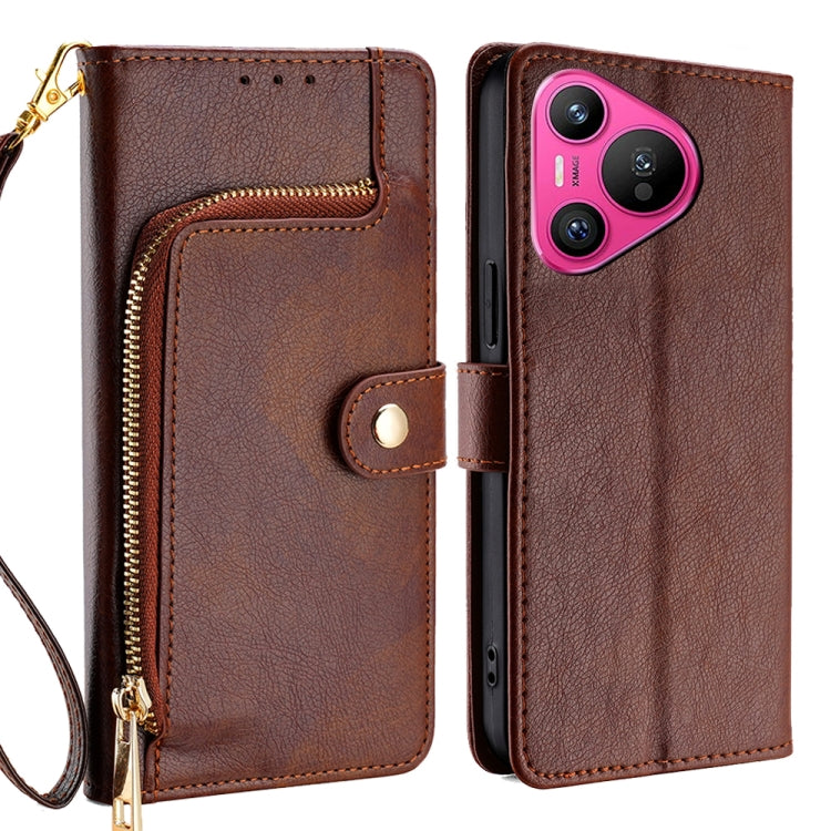 Zipper Bag Leather Phone Case, For Huawei Pura 70 Pro / 70 Pro+ 5G, For Huawei Pura 70 Ultra 5G, For Huawei nova 12i 4G, For Huawei Pura 70 5G, For Huawei nova 12 5G, For Huawei nova 11 Pro 4G / 11 Ultra 4G, For Huawei nova 11 4G