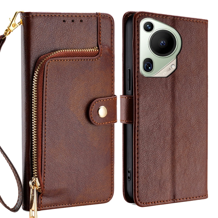 Zipper Bag Leather Phone Case, For Huawei Pura 70 Pro / 70 Pro+ 5G, For Huawei Pura 70 Ultra 5G, For Huawei nova 12i 4G, For Huawei Pura 70 5G, For Huawei nova 12 5G, For Huawei nova 11 Pro 4G / 11 Ultra 4G, For Huawei nova 11 4G