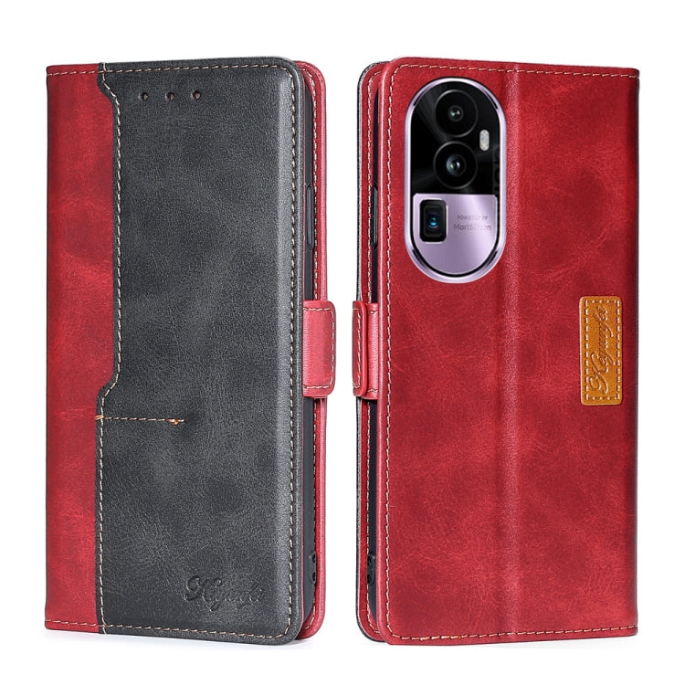 Contrast Color Side Buckle Leather Phone Case, For OPPO Find X7 5G, For OPPO Find X7 Ultra 5G, For OPPO Reno10 Pro+ 5G, For OPPO A1 5G
