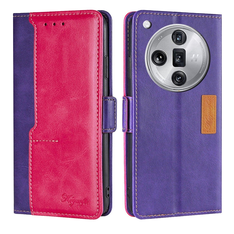 Contrast Color Side Buckle Leather Phone Case, For OPPO Find X7 5G, For OPPO Find X7 Ultra 5G, For OPPO Reno10 Pro+ 5G, For OPPO A1 5G