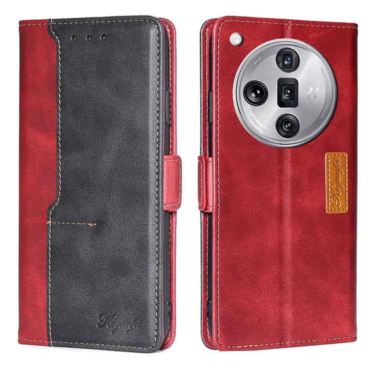 Contrast Color Side Buckle Leather Phone Case, For OPPO Find X7 Ultra 5G, For OPPO Reno10 Pro+ 5G, For OPPO A1 5G