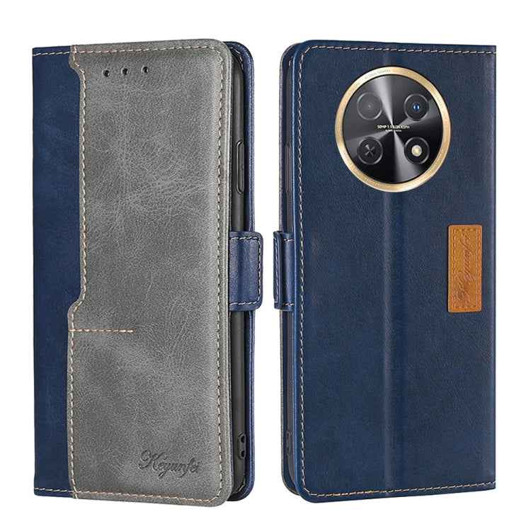 Contrast Color Side Buckle Leather Phone Case