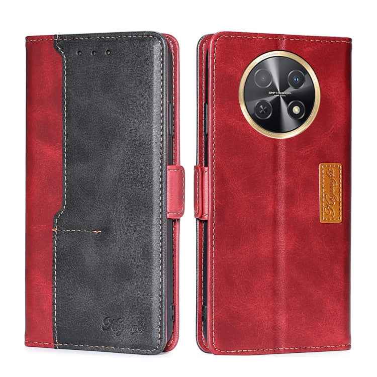 Contrast Color Side Buckle Leather Phone Case