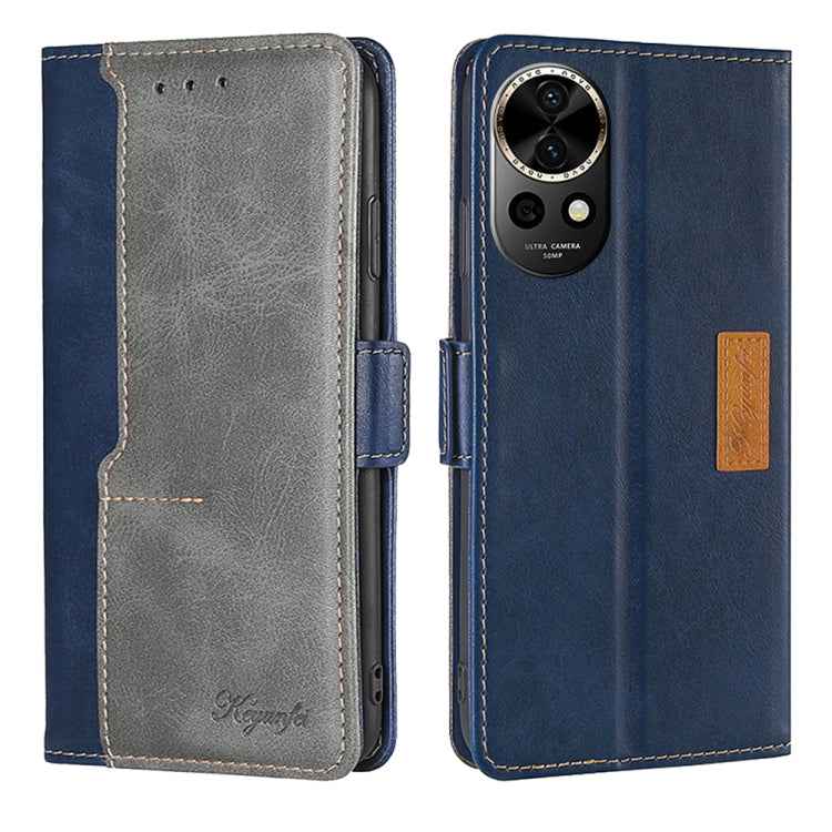 Contrast Color Side Buckle Leather Phone Case