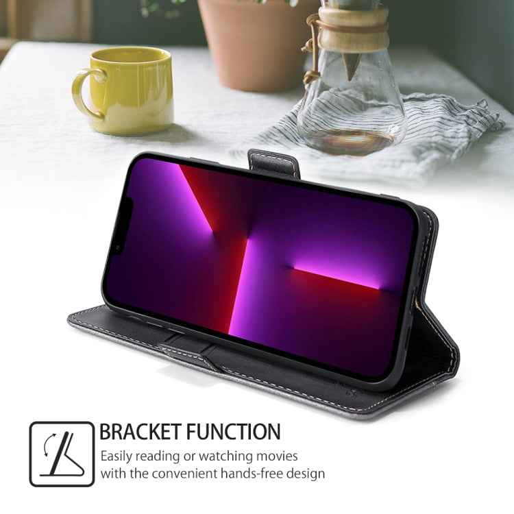 Contrast Color Side Buckle Leather Phone Case