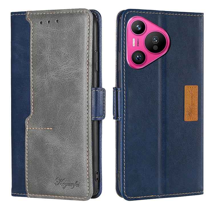 Contrast Color Side Buckle Leather Phone Case