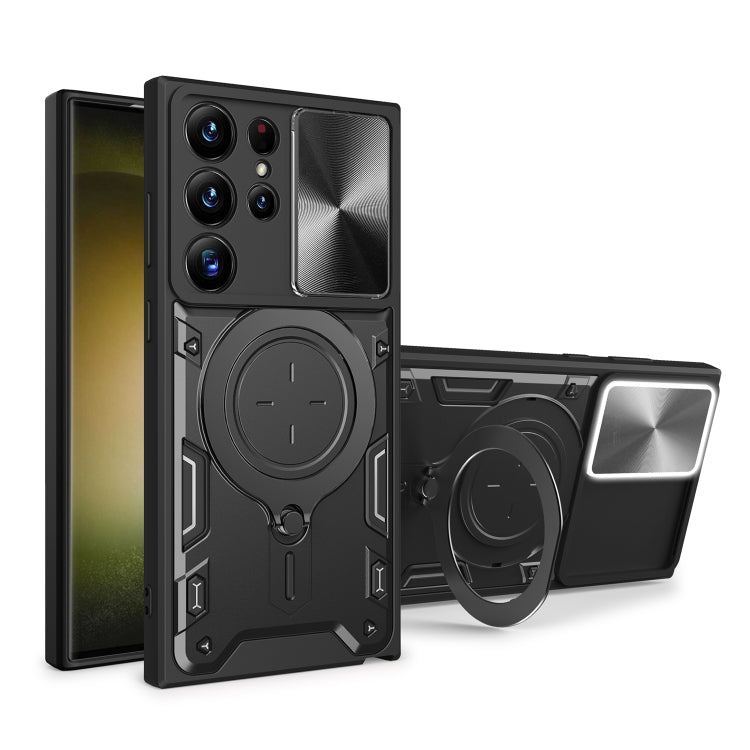 CD Texture Sliding Camshield Magnetic Holder Phone Case, For Samsung Galaxy S22 5G, For Samsung Galaxy A13 5G, For Samsung Galaxy A03s, For Samsung Galaxy A53, For Samsung Galaxy S21 5G, For Samsung Galaxy S21+ 5G, For Samsung Galaxy S21 Ultra 5G