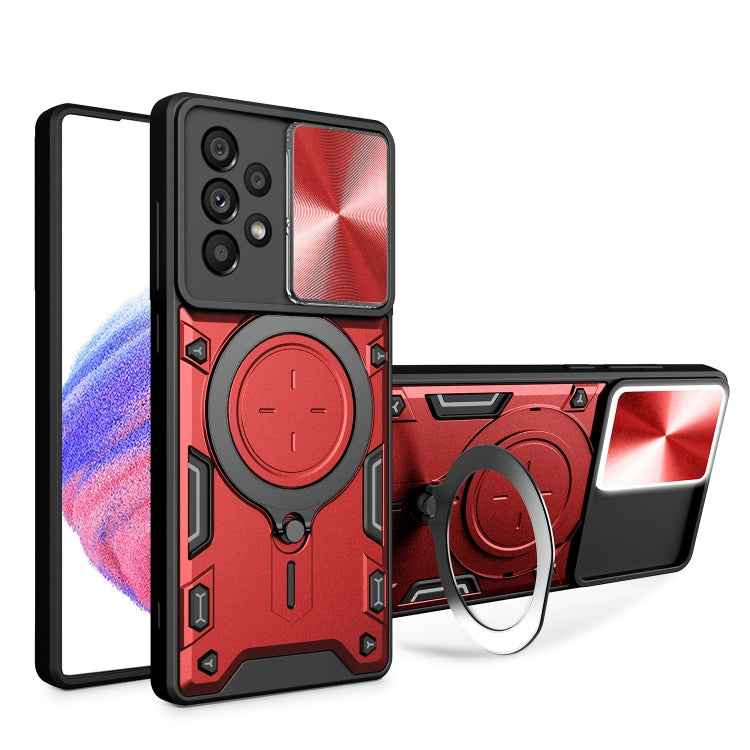 CD Texture Sliding Camshield Magnetic Holder Phone Case