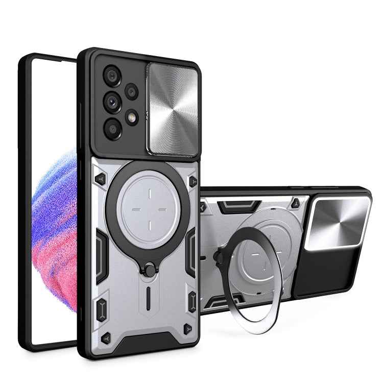 CD Texture Sliding Camshield Magnetic Holder Phone Case