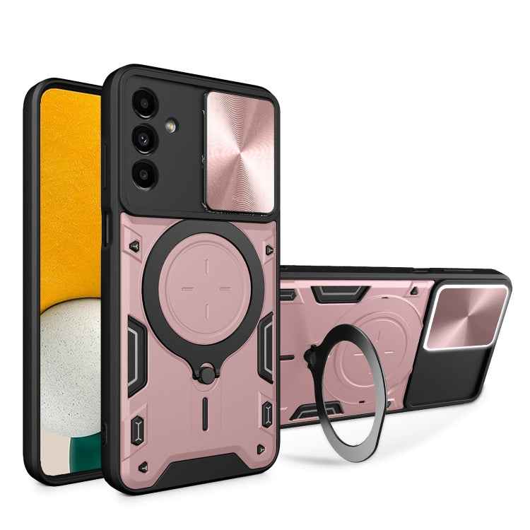 CD Texture Sliding Camshield Magnetic Holder Phone Case