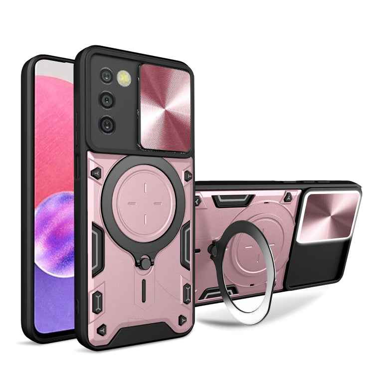 CD Texture Sliding Camshield Magnetic Holder Phone Case