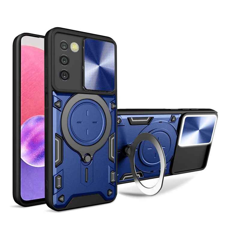 CD Texture Sliding Camshield Magnetic Holder Phone Case