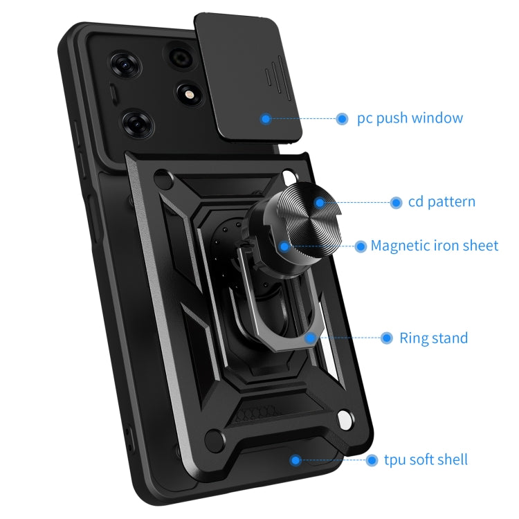Sliding Camera Cover Design TPU+PC Phone Case, For Tecno Spark 10 Pro, For Tecon Pova 5
