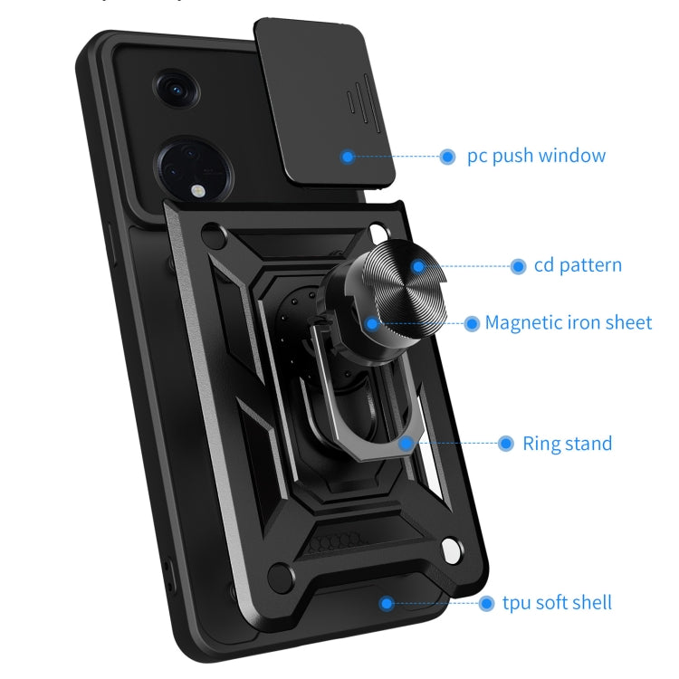 Sliding Camera Cover Design TPU+PC Phone Case, For Tecon Pova 5, For Tecno Spark 10 Pro