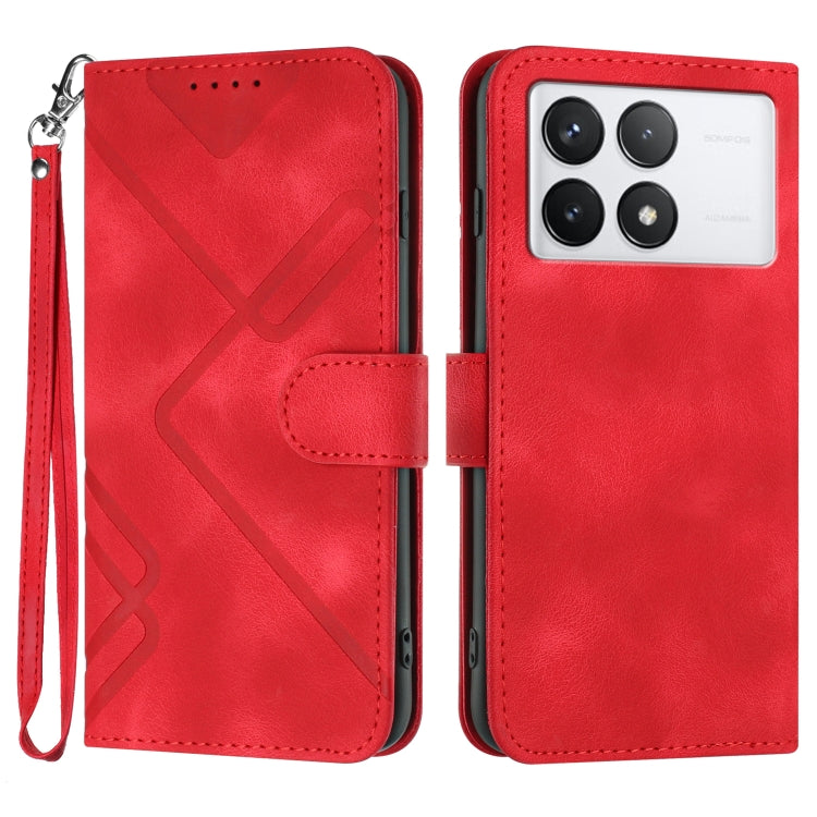 Line Pattern Skin Feel Leather Phone Case, For Xiaomi Redmi Note 13 Pro 4G, For Xiaomi Redmi Note 13 4G, For Xiaomi Redmi 13C, For Xiaomi Redmi K70E, For Xiaomi 14 Pro, For Xiaomi 14, For Xiaomi Redmi K70, For Xiaomi Redmi Note 12 Pro 4G/5G Global