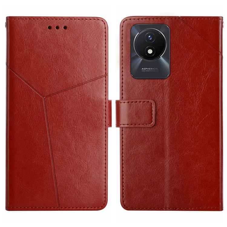 HT01 Y-shaped Pattern Flip Leather Phone Case, For vivo V27E 4G Global, For vivo Y02A 4G / Y02 4G / Y11 2023, For vivo Y55S 5G 2023 / Y55 5G / T1 5G, For vivo Y75 5G Global, For vivo Y56 5G Global, For vivo Y02S Global / Y16 4G Global, For vivo Y77E 5G...