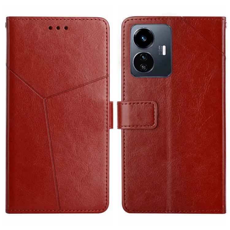 HT01 Y-shaped Pattern Flip Leather Phone Case, For vivo V27E 4G Global, For vivo Y02A 4G / Y02 4G / Y11 2023, For vivo Y55S 5G 2023 / Y55 5G / T1 5G, For vivo Y75 5G Global, For vivo Y56 5G Global, For vivo Y02S Global / Y16 4G Global, For vivo Y77E 5G...