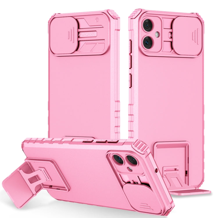 Stereoscopic Holder Sliding Camshield Phone Case, For Samsung Galaxy S22 5G, For Samsung Galaxy A52 5G, For Samsung Galaxy A05, For Samsung Galaxy A05s, For Samsung Galaxy A15 5G, For Samsung Galaxy S24 5G