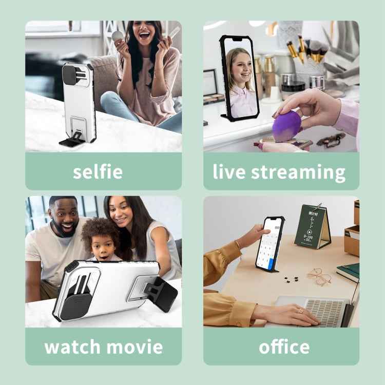 Stereoscopic Holder Sliding Camshield Phone Case