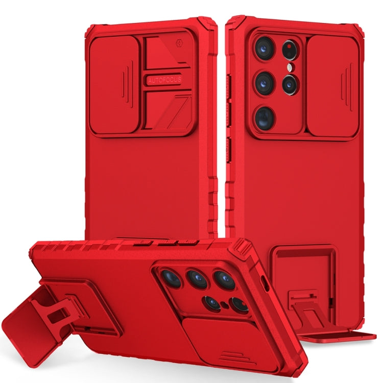 Stereoscopic Holder Sliding Camshield Phone Case, For Samsung Galaxy S24+ 5G, For Samsung Galaxy S24 Ultra 5G