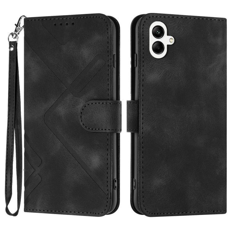 Line Pattern Skin Feel Leather Phone Case, For Samsung Galaxy A55, For Samsung Galaxy A35, For Samsung Galaxy A24 4G, For Samsung Galaxy A14 4G, For Samsung Galaxy A34 5G, For Samsung Galaxy A54 5G, For Samsung Galaxy A04e, For Samsung Galaxy S23 Ultra 5G