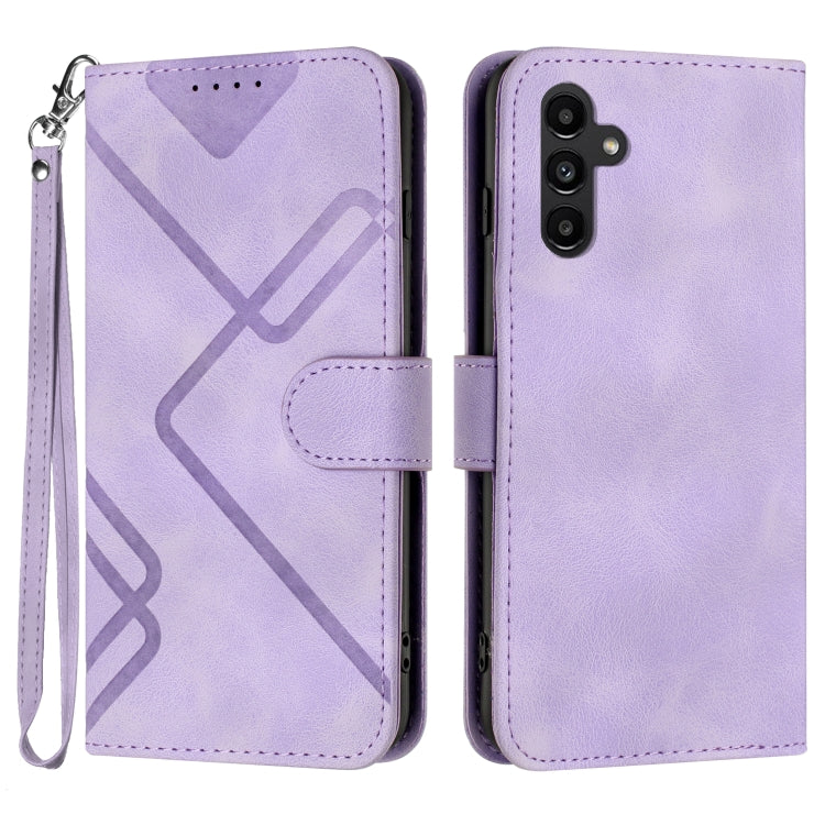 Line Pattern Skin Feel Leather Phone Case, For Samsung Galaxy A55, For Samsung Galaxy A35, For Samsung Galaxy A24 4G, For Samsung Galaxy A14 4G, For Samsung Galaxy A34 5G, For Samsung Galaxy A54 5G, For Samsung Galaxy A04e, For Samsung Galaxy S23 Ultra 5G
