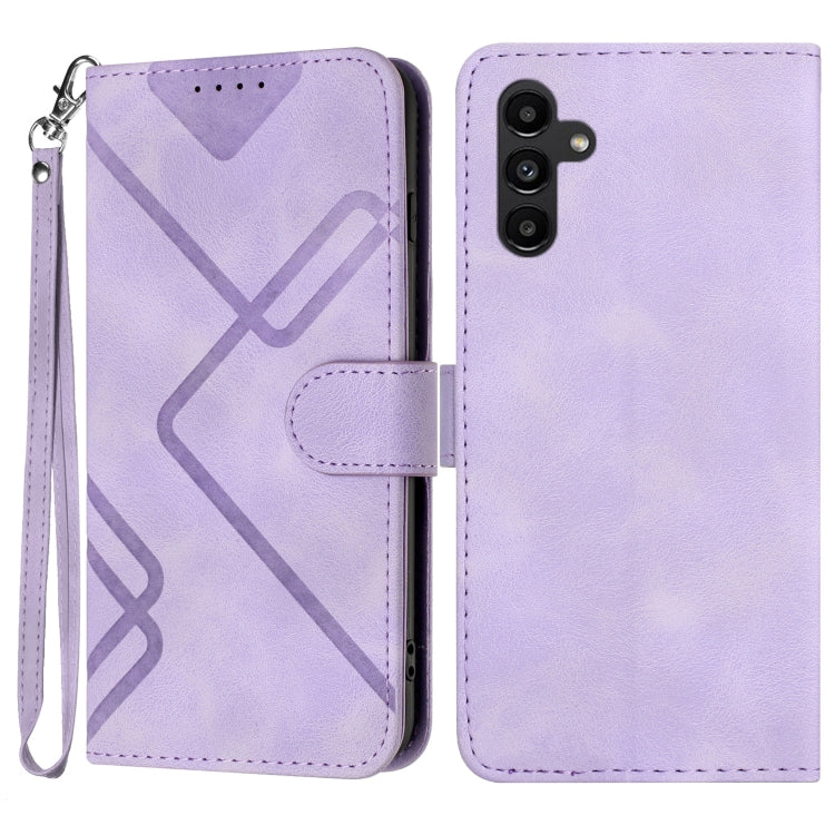 Line Pattern Skin Feel Leather Phone Case, For Samsung Galaxy A55, For Samsung Galaxy A35, For Samsung Galaxy A24 4G, For Samsung Galaxy A14 4G, For Samsung Galaxy A34 5G, For Samsung Galaxy A54 5G, For Samsung Galaxy A04e, For Samsung Galaxy S23 Ultra 5G
