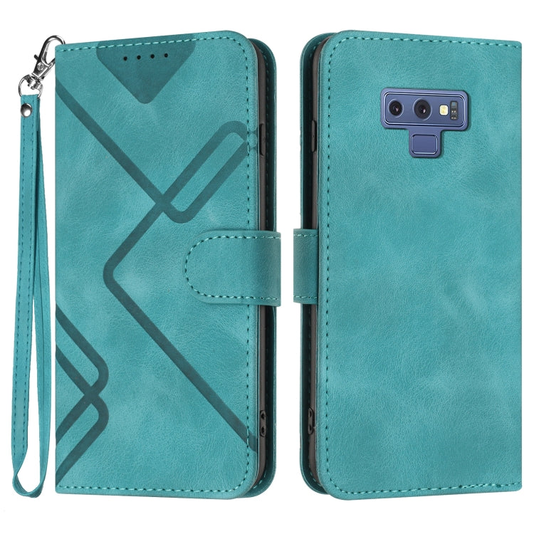Line Pattern Skin Feel Leather Phone Case, For Samsung Galaxy S10+, For Samsung Galaxy S10, For Samsung Galaxy Note9, For Samsung Galaxy A6 2018, For Samsung Galaxy S9+, For Samsung Galaxy S9, For Samsung Galaxy A8 2018