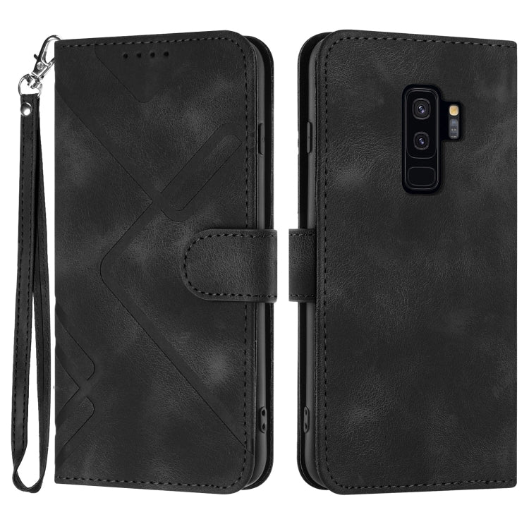 Line Pattern Skin Feel Leather Phone Case, For Samsung Galaxy S10+, For Samsung Galaxy S10, For Samsung Galaxy Note9, For Samsung Galaxy A6 2018, For Samsung Galaxy S9+, For Samsung Galaxy S9, For Samsung Galaxy A8 2018