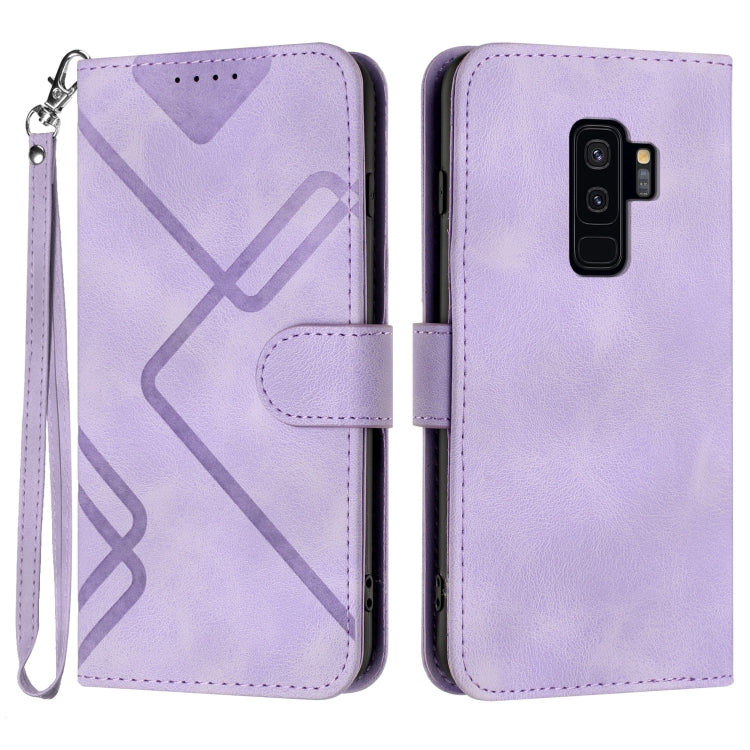 Line Pattern Skin Feel Leather Phone Case, For Samsung Galaxy S10+, For Samsung Galaxy S10, For Samsung Galaxy Note9, For Samsung Galaxy A6 2018, For Samsung Galaxy S9+, For Samsung Galaxy S9, For Samsung Galaxy A8 2018