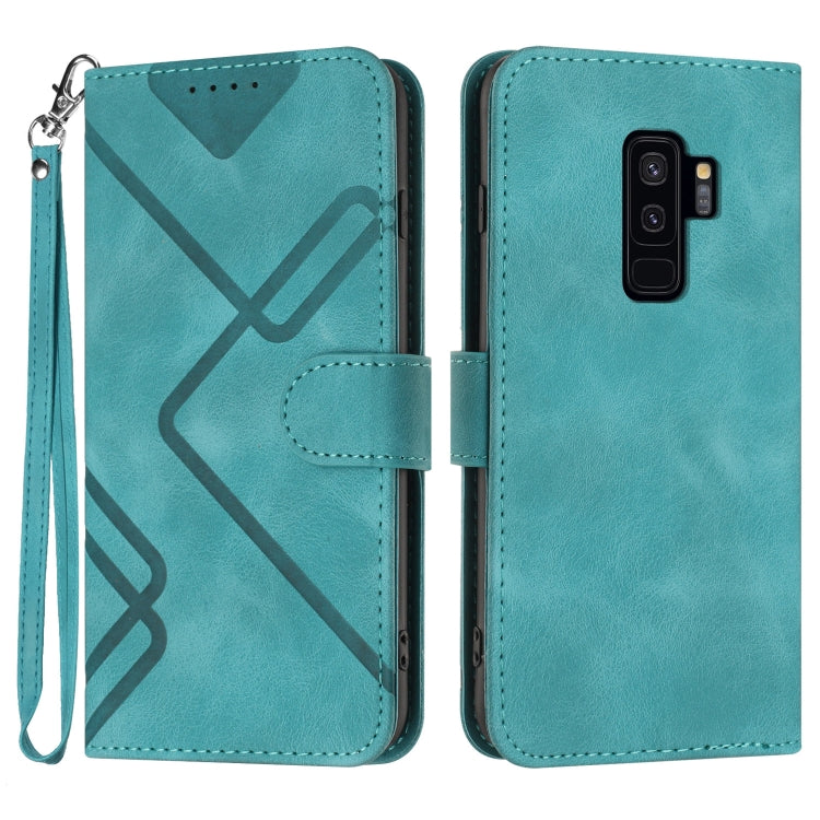 Line Pattern Skin Feel Leather Phone Case, For Samsung Galaxy S10+, For Samsung Galaxy S10, For Samsung Galaxy Note9, For Samsung Galaxy A6 2018, For Samsung Galaxy S9+, For Samsung Galaxy S9, For Samsung Galaxy A8 2018
