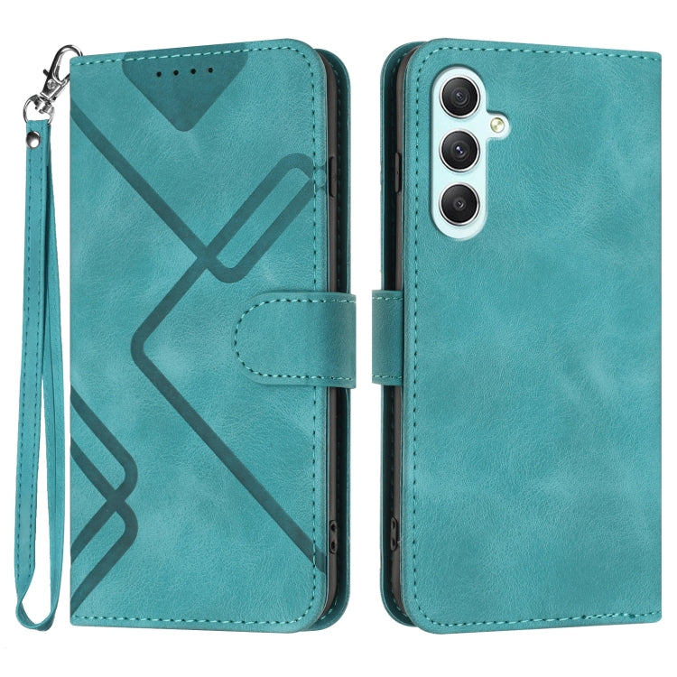 Line Pattern Skin Feel Leather Phone Case, For Samsung Galaxy A55, For Samsung Galaxy A35, For Samsung Galaxy A24 4G, For Samsung Galaxy A14 4G, For Samsung Galaxy A34 5G, For Samsung Galaxy A54 5G, For Samsung Galaxy A04e, For Samsung Galaxy S23 Ultra 5G