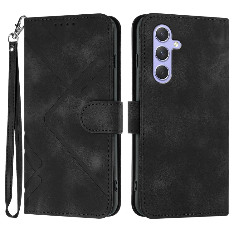 Line Pattern Skin Feel Leather Phone Case, For Samsung Galaxy A55, For Samsung Galaxy A35, For Samsung Galaxy A24 4G, For Samsung Galaxy A14 4G, For Samsung Galaxy A34 5G, For Samsung Galaxy A54 5G, For Samsung Galaxy A04e, For Samsung Galaxy S23 Ultra 5G