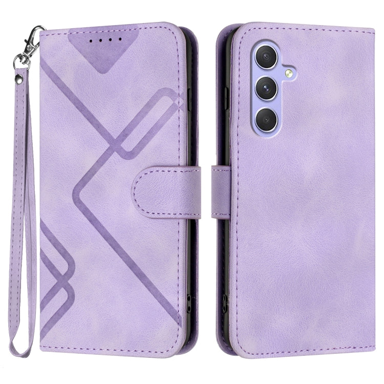 Line Pattern Skin Feel Leather Phone Case, For Samsung Galaxy A55, For Samsung Galaxy A35, For Samsung Galaxy A24 4G, For Samsung Galaxy A14 4G, For Samsung Galaxy A34 5G, For Samsung Galaxy A54 5G, For Samsung Galaxy A04e, For Samsung Galaxy S23 Ultra 5G
