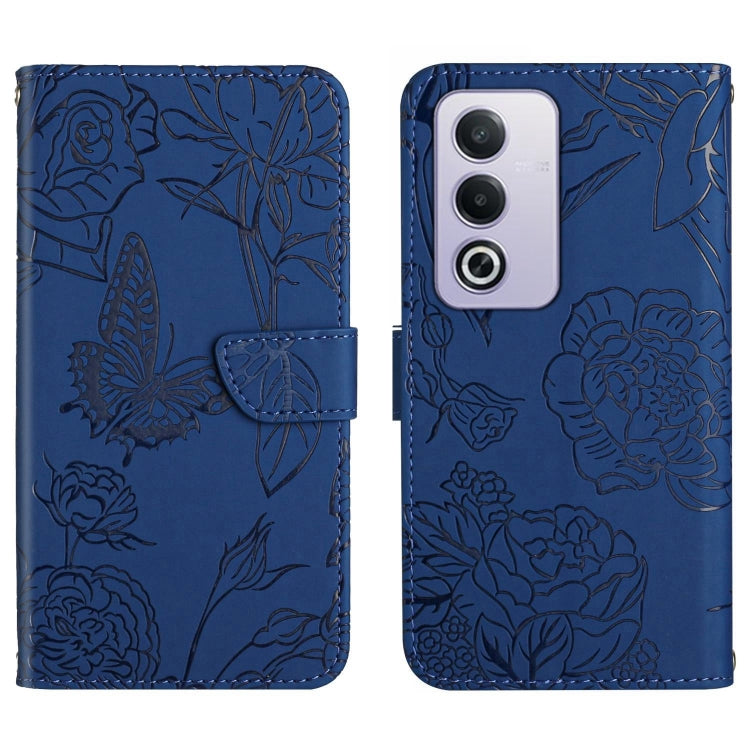 HT03 Skin Feel Butterfly Embossed Flip Leather Phone Case, For OPPO A80 EU / A3 Pro Global, For OPPO A3 Pro 5G India, For OPPO K12x 5G Global, For OPPO A60 4G, For OPPO Reno11 F 5G/F25 Pro 5G, For OPPO A18 / A38 4G, For OPPO A58 4G, For OPPO Reno10 Pro...